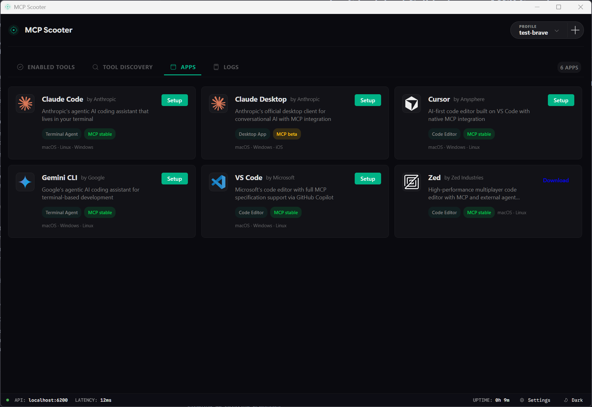 Tool Search and Discovery Interface